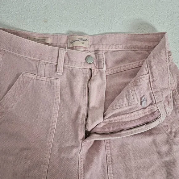 Universal Thread Womens 10 Pink High Rise Easy Barrel Cotton Zip Up Jeans Pants - Picture 7 of 15